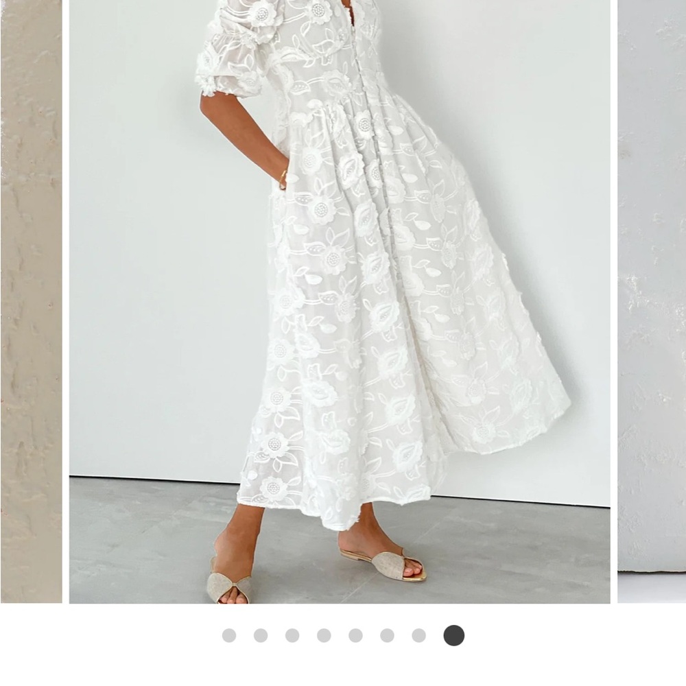 Vita Grace Sierra Embroidered Cotton Summer Day Dress